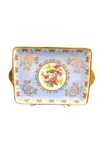 PORSELEN MİNİ TEPSİ MAVİ