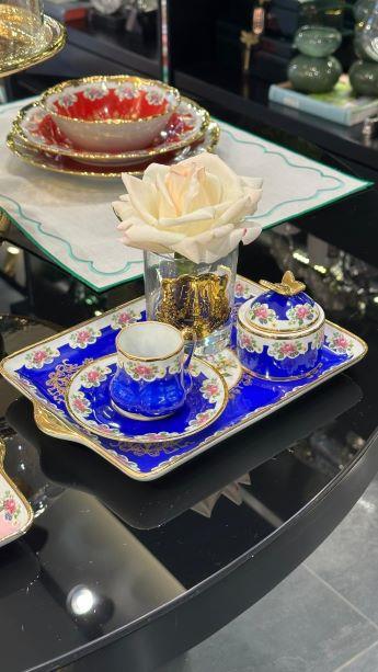 PORSELEN MİNİ TEPSİ PEMBE