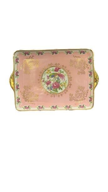 PORSELEN MİNİ TEPSİ PEMBE