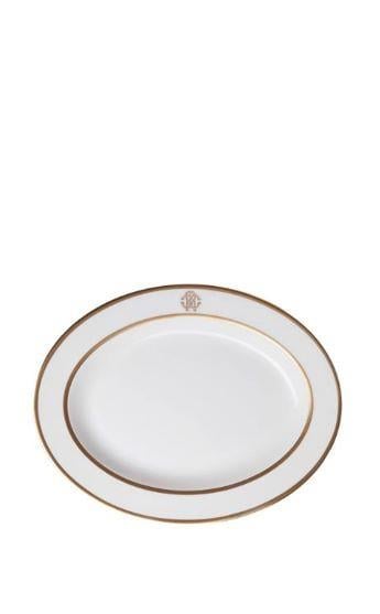 Silk Gold Porselen Oval Servis Tabağı 36 cm