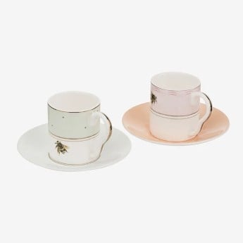 Yvonne Ellen Pembe Porselen Kahve Fincan Seti 60 Ml
