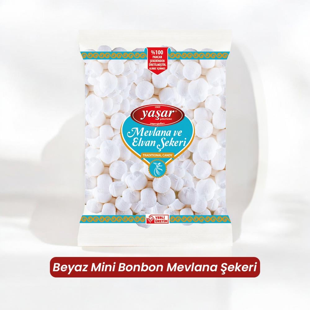 Beyaz Mini Bonbon Mevlana Şekeri