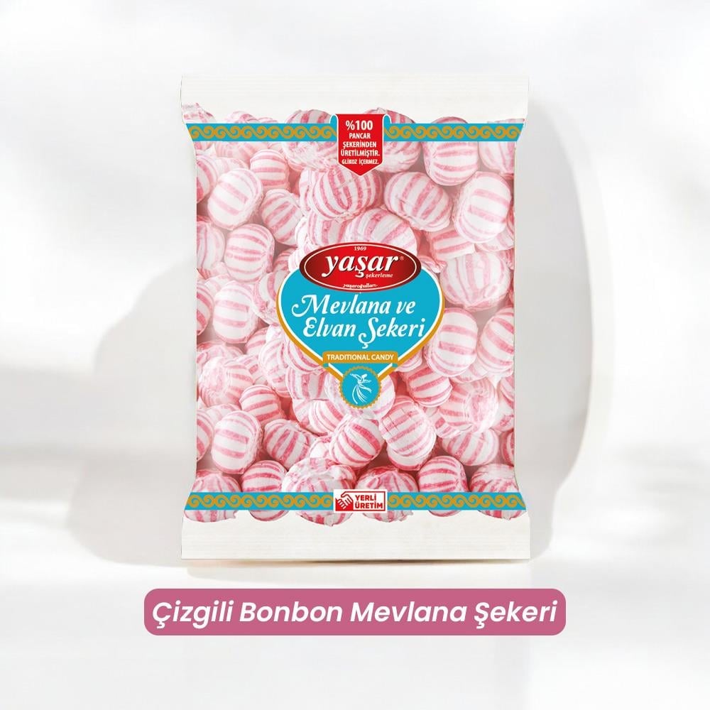 Çizgili Bonbon Mevlana Şekeri