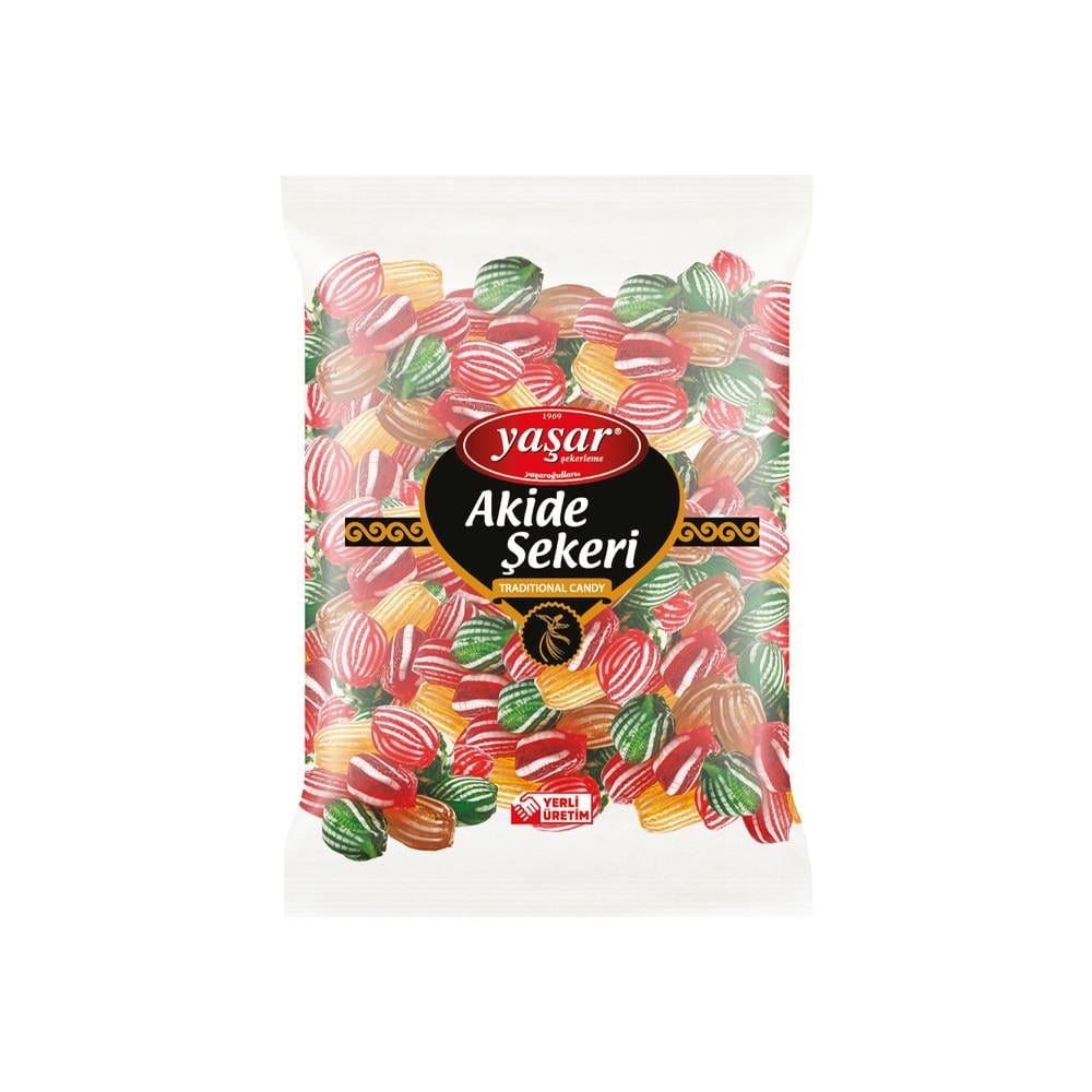Çizgili Oval Akide Şekeri