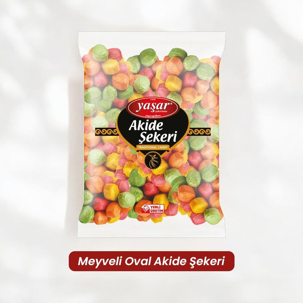 Meyveli Oval Akide Şekeri