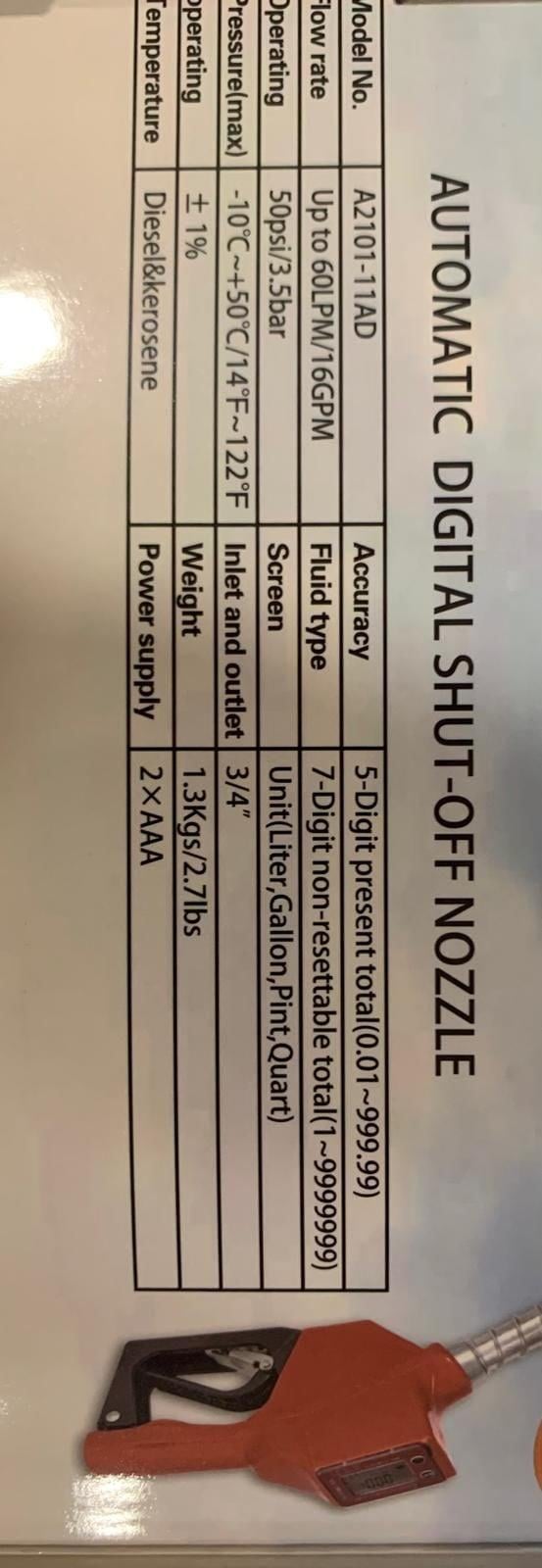 Aile Dijital Sayaçlı Akaryakıt Tabancası