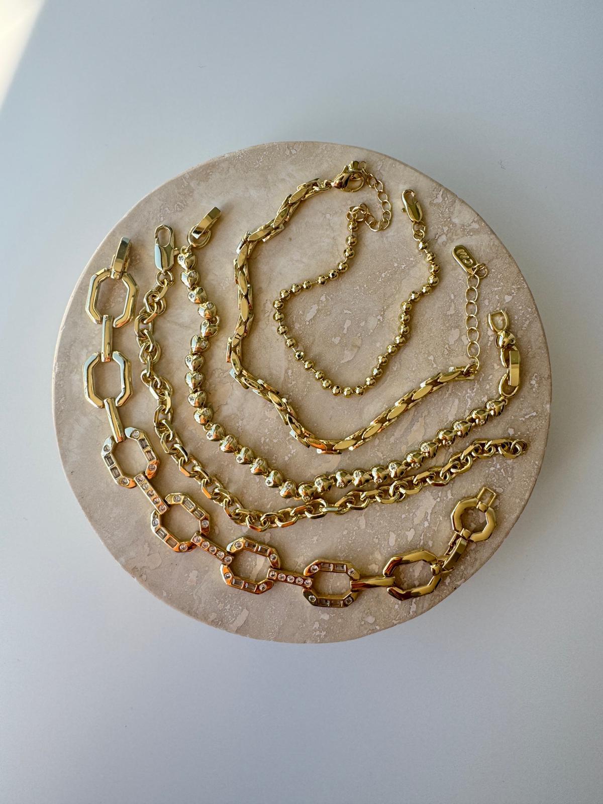 Altın Kaplama Topçuklu Bileklik