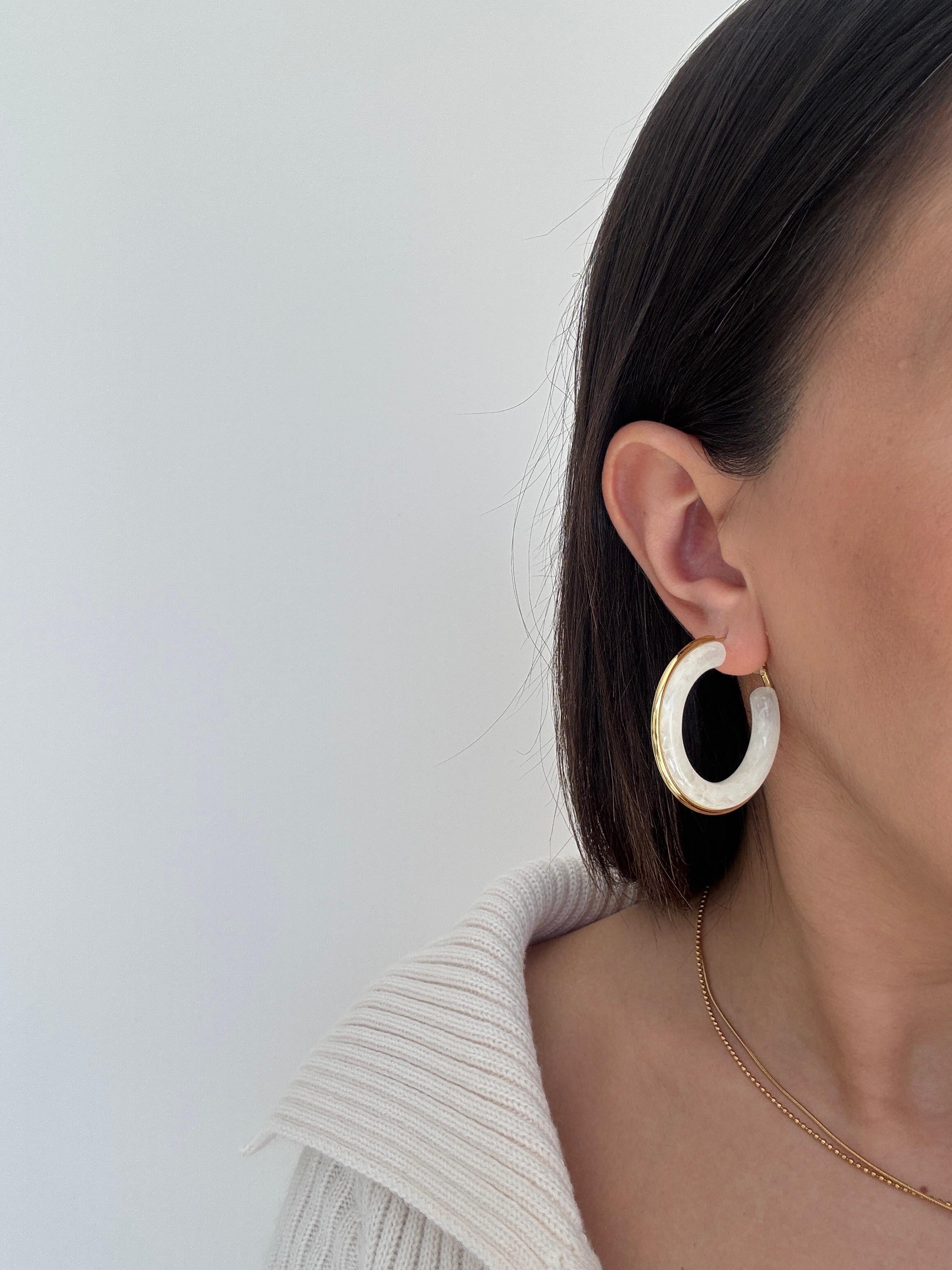 Çelik Kemik Küpe (krem)