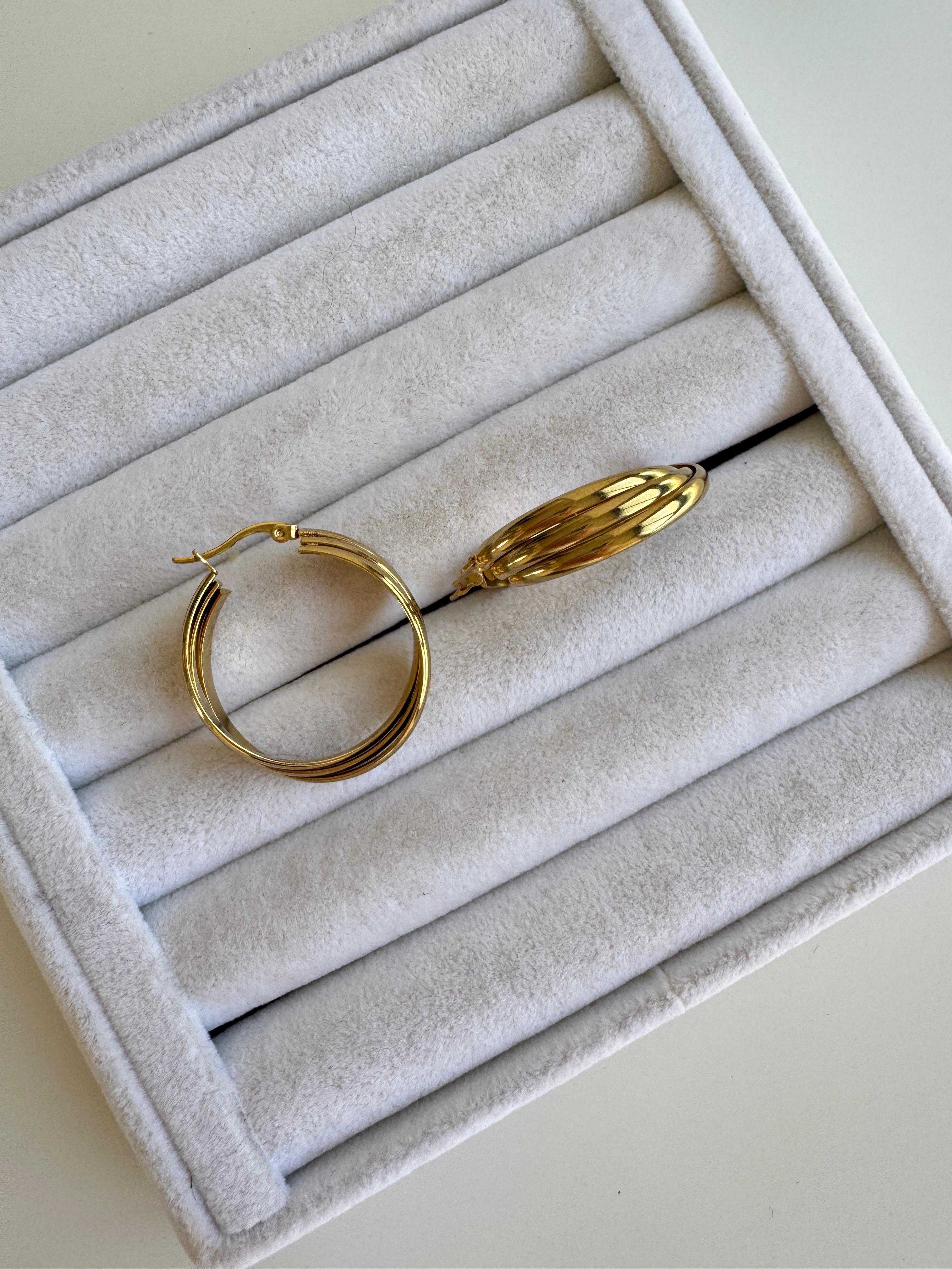 Çelik Vintage Plaka Halka Küpe11