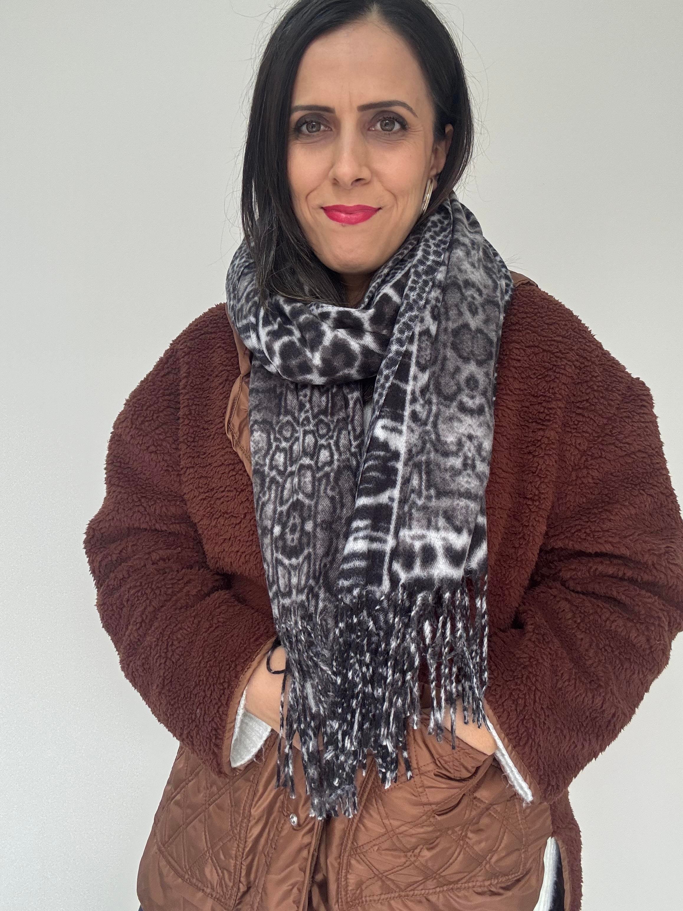 Gri Leopar Şal