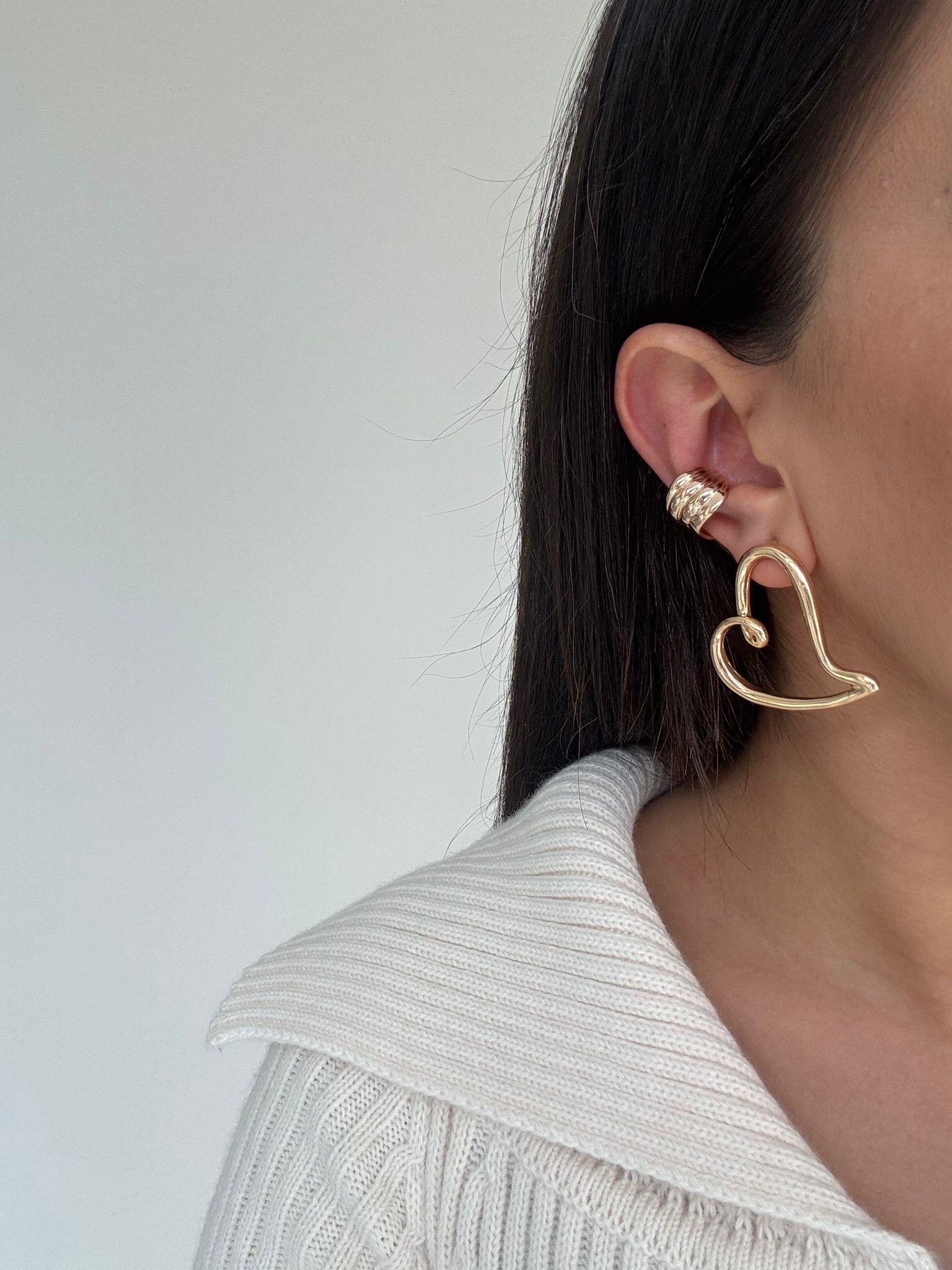 Marka Model Gold Kalp Küpe
