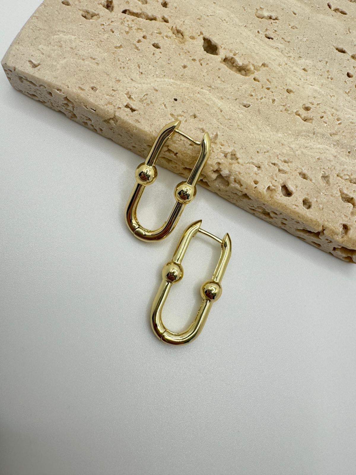 Özel Seri 14k Marka Model Oval Küpe