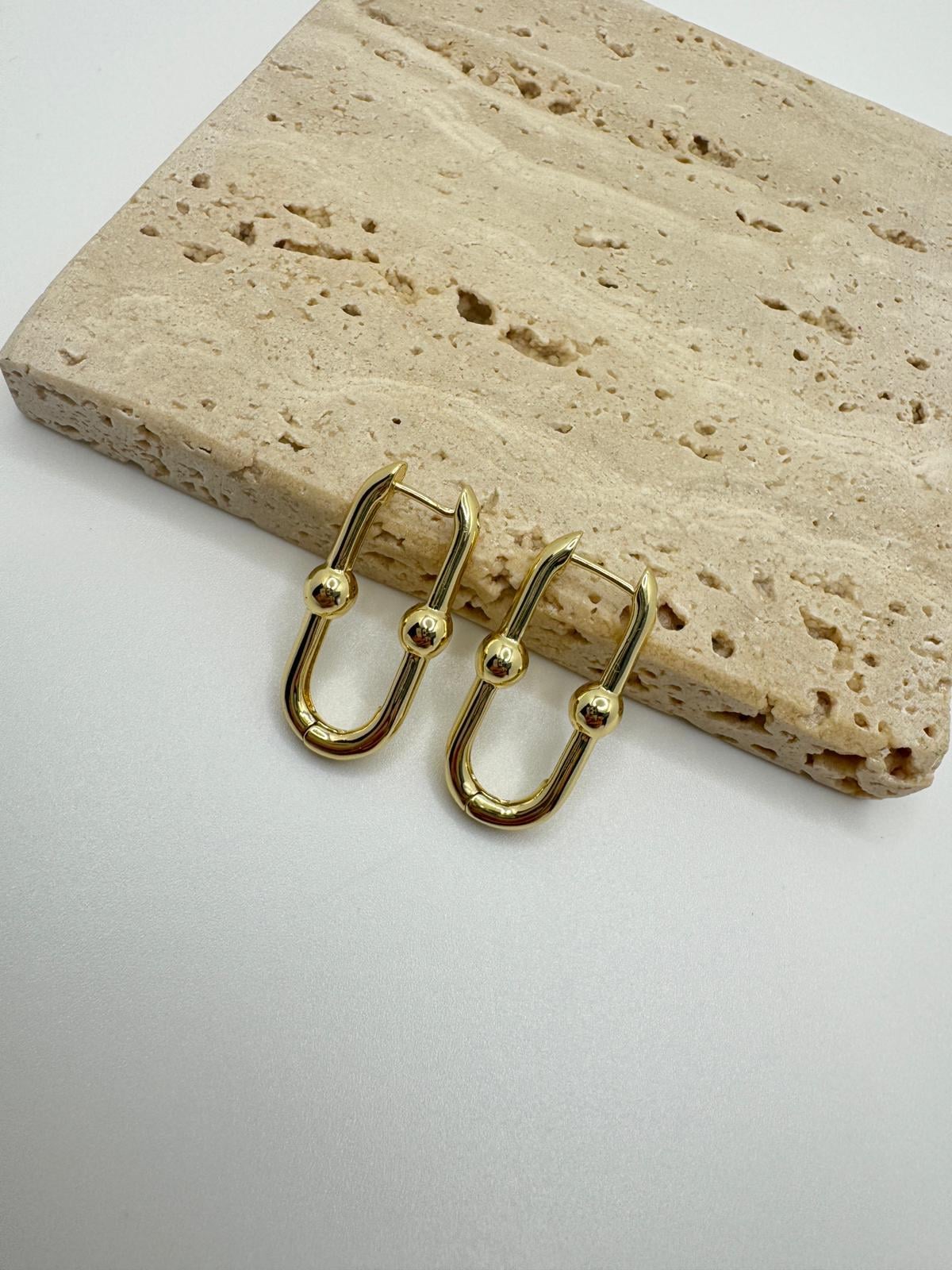 Özel Seri 14k Marka Model Oval Küpe