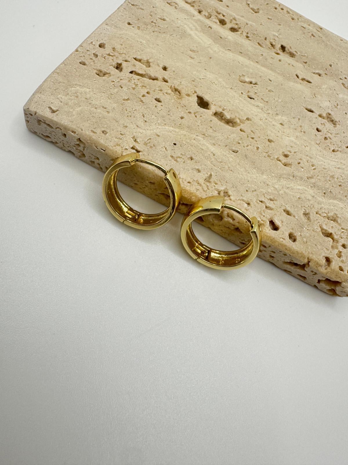 Özel Seri 14k Oval Halka Küpe