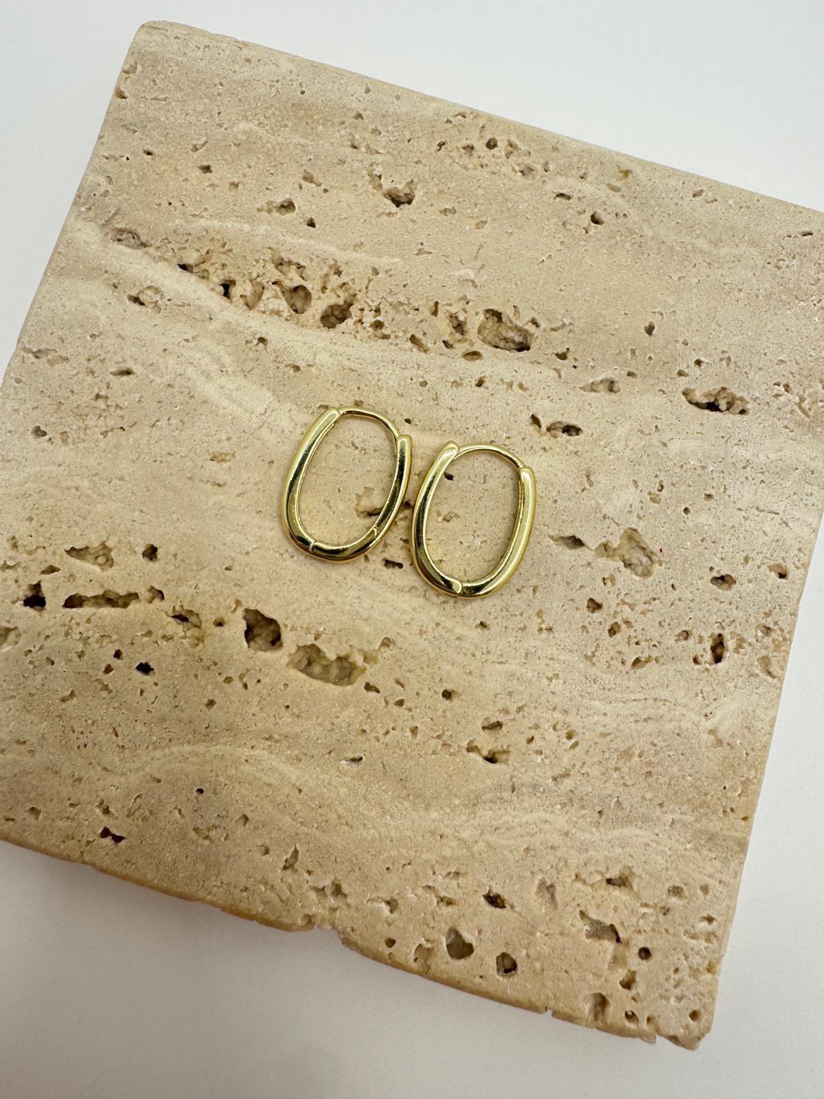 Özel Seri 14k Oval Küpe