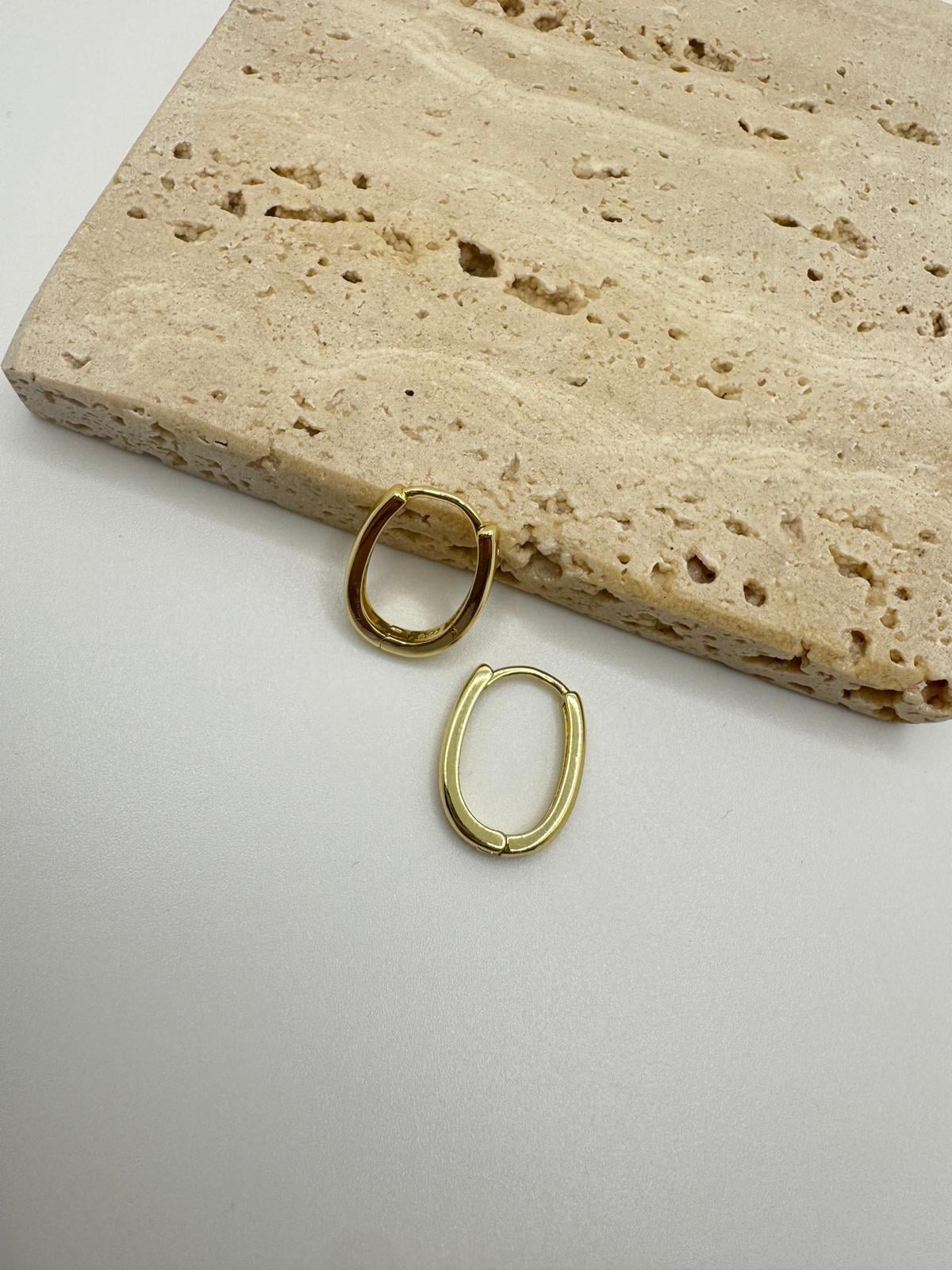 Özel Seri 14k Oval Küpe