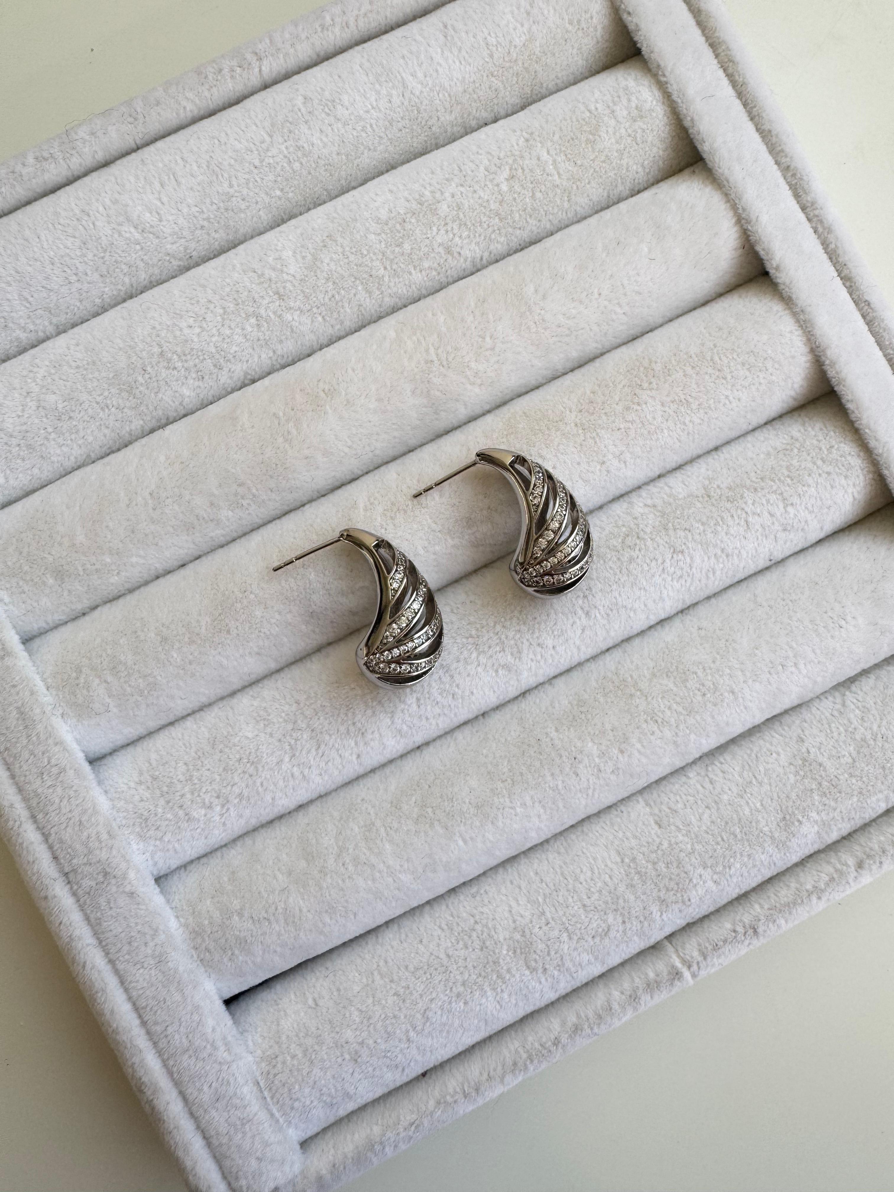 Özel Seri Silver Taşlı Damla Küpe