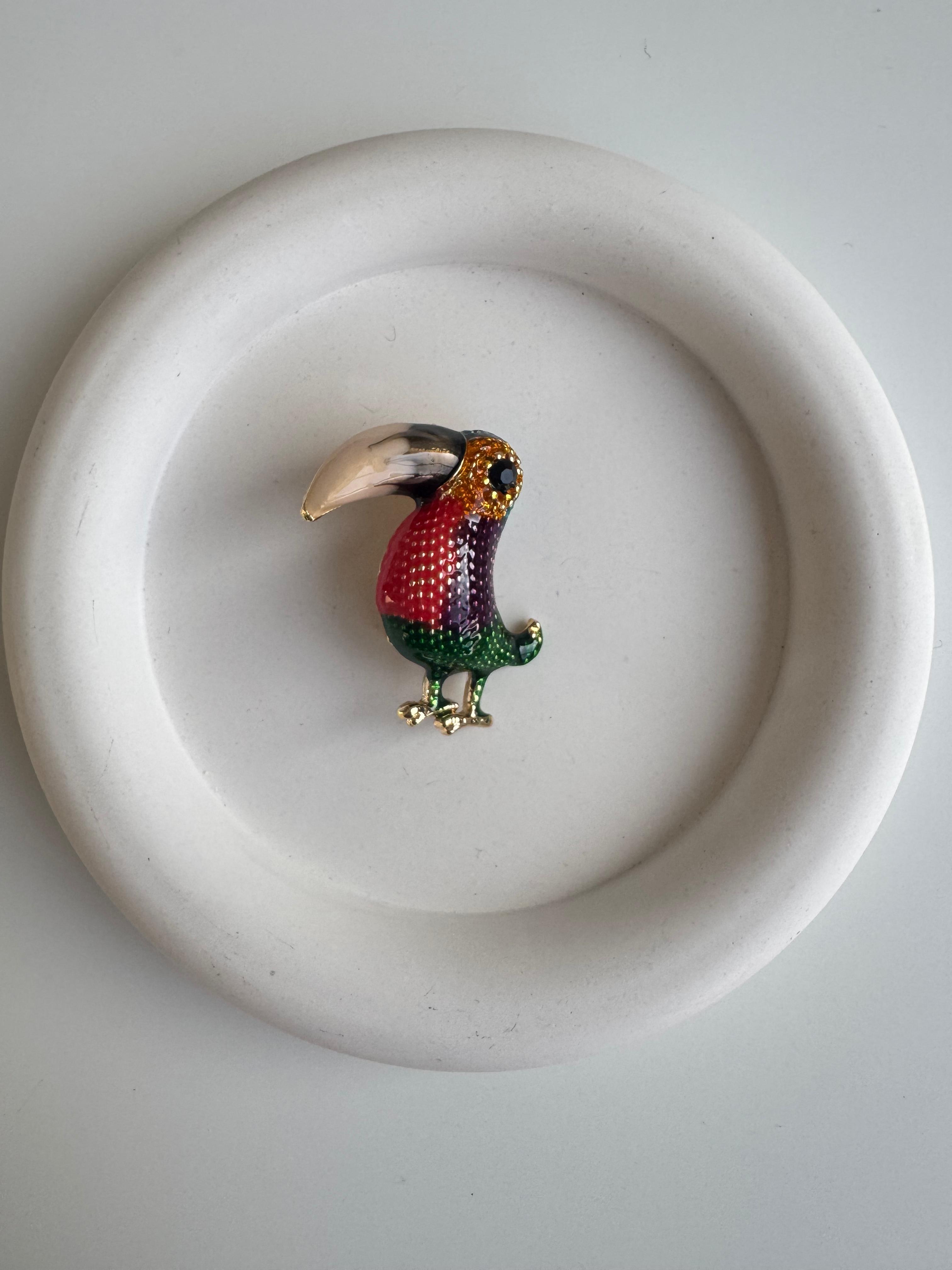 Renkli Papağan Broş