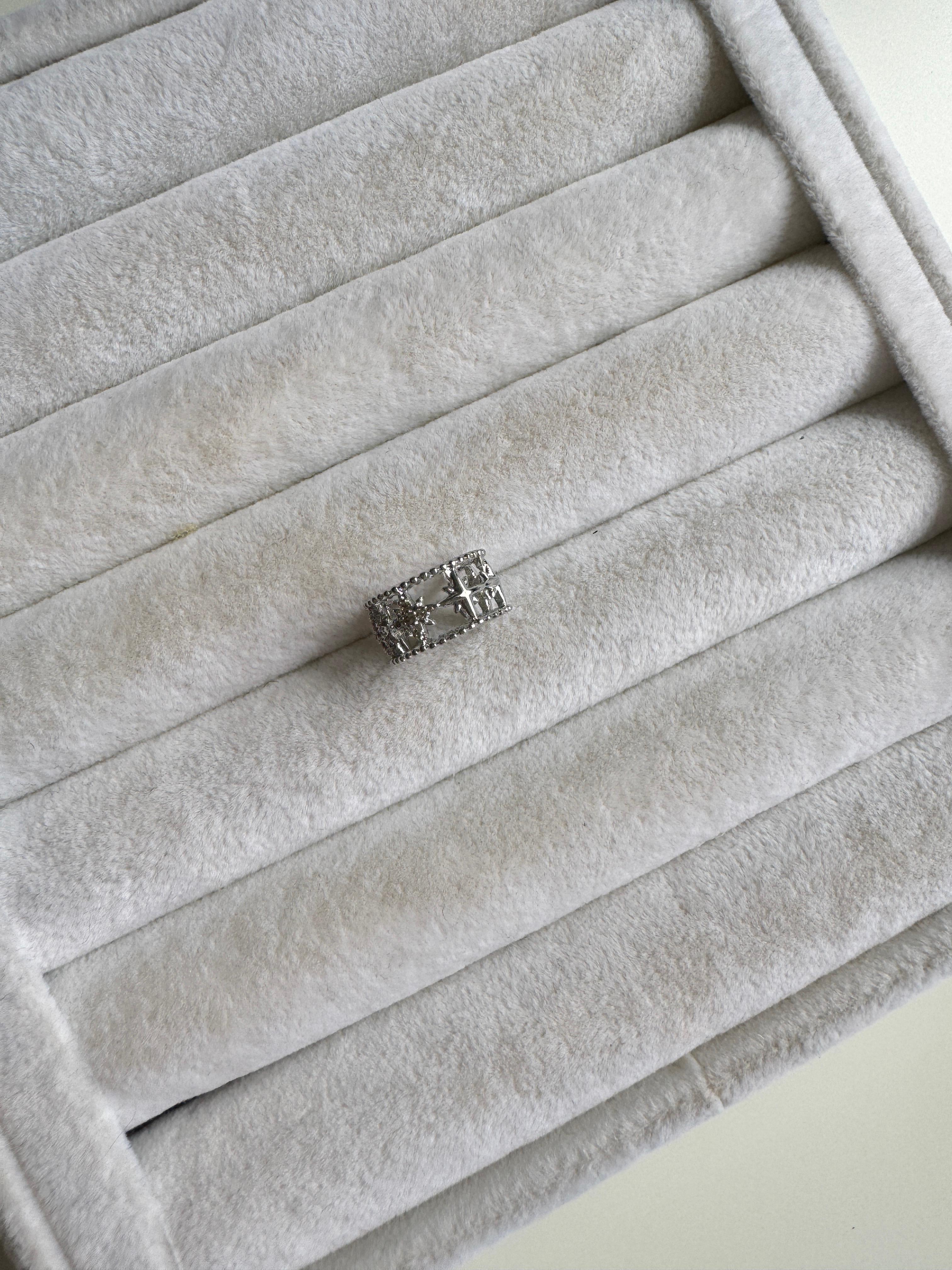 Silver Taşlı Kıkırdak Küpe