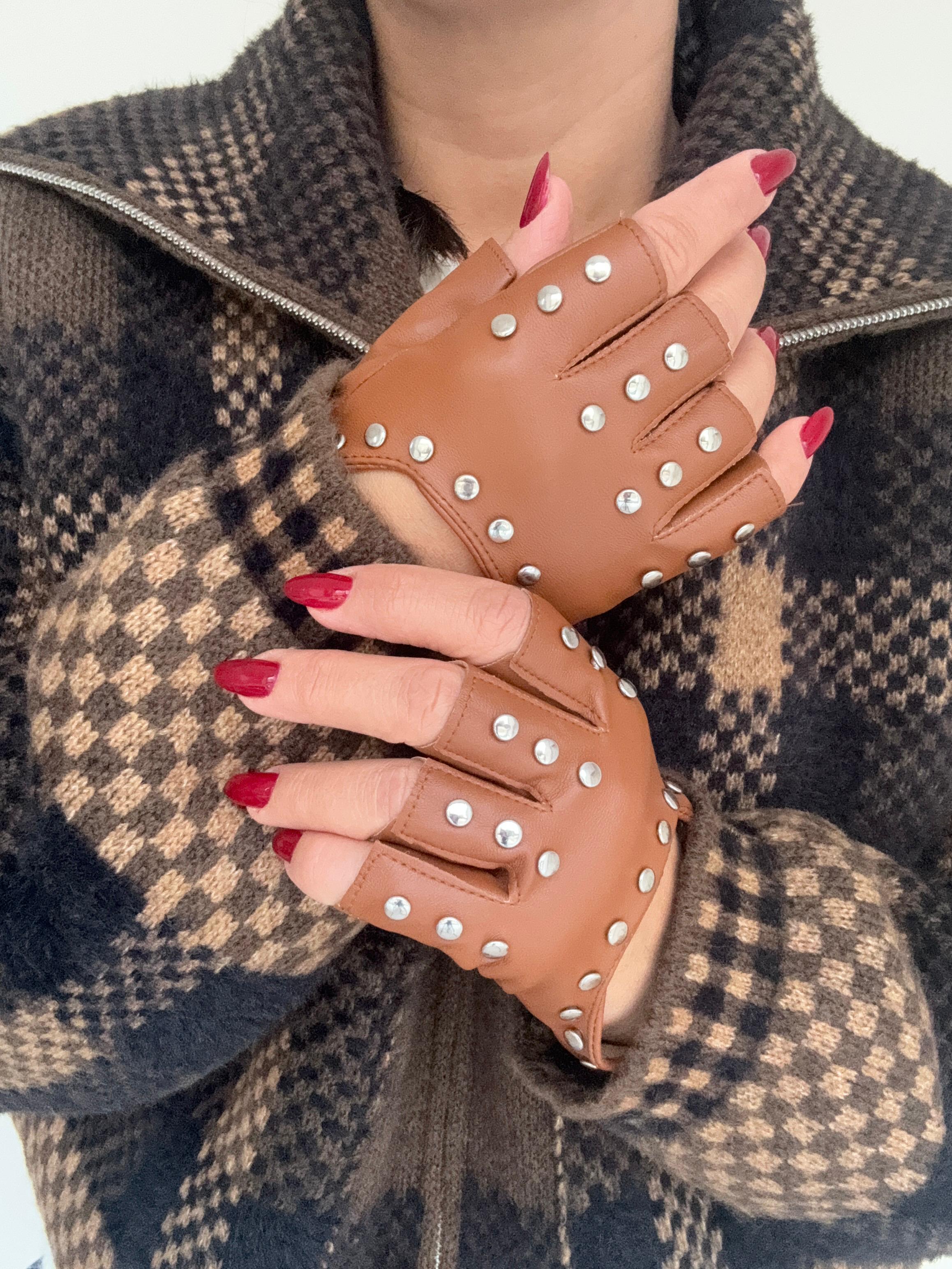 Taba Renk Deri Eldiven