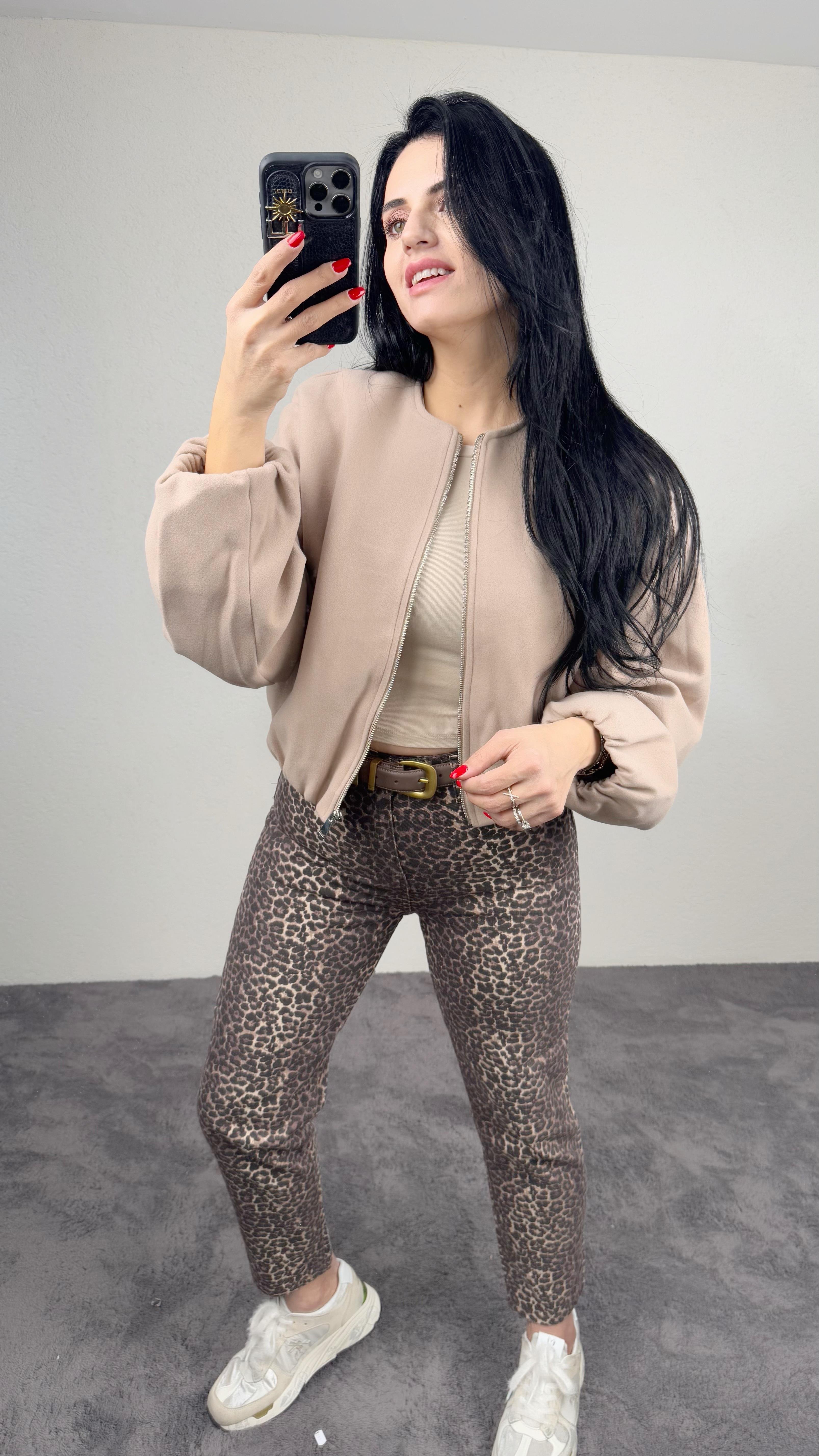 LEOPAR YÜKSEK BEL JEAN
