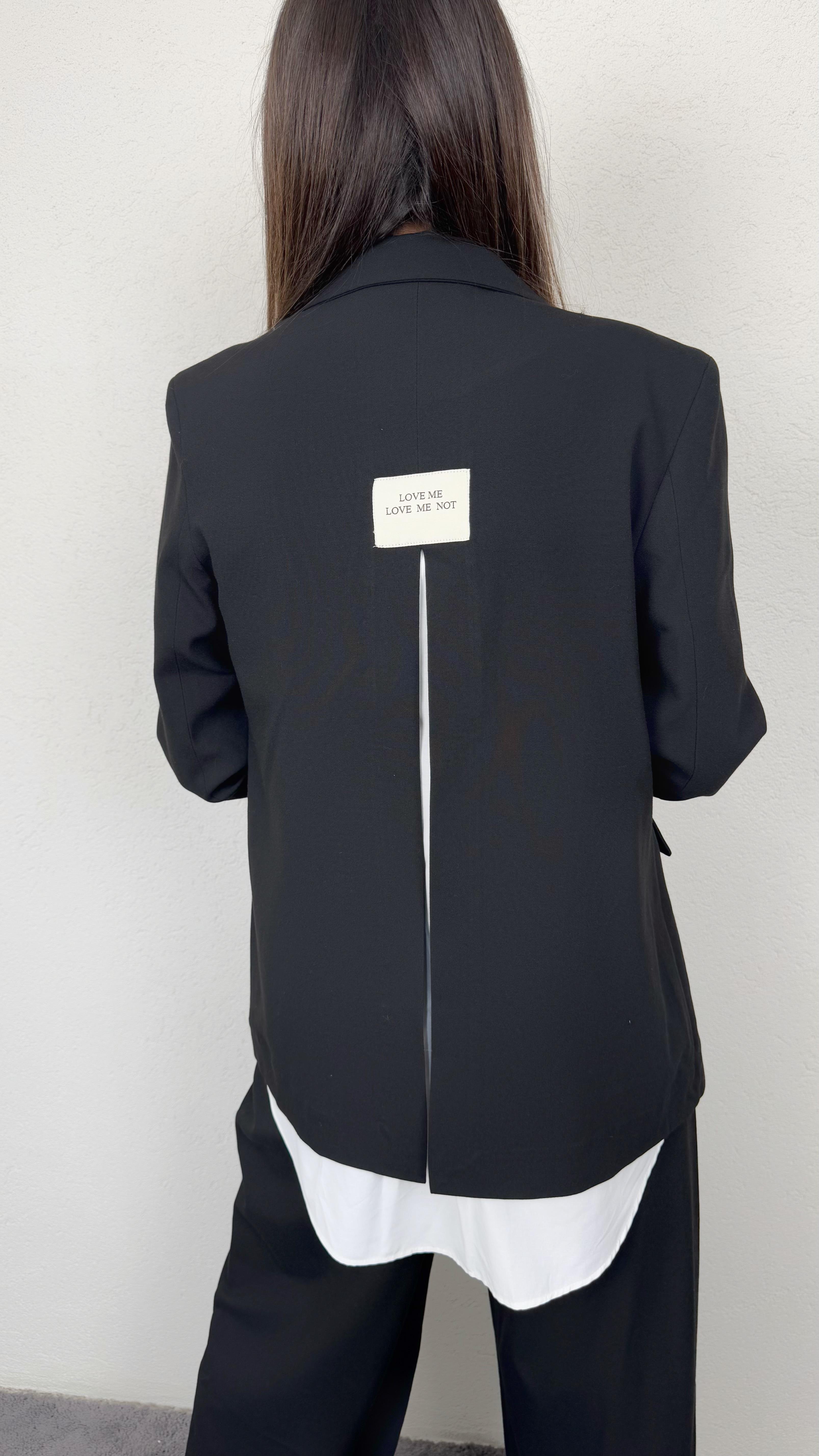 LOVE ME SİYAH BLAZER CEKET