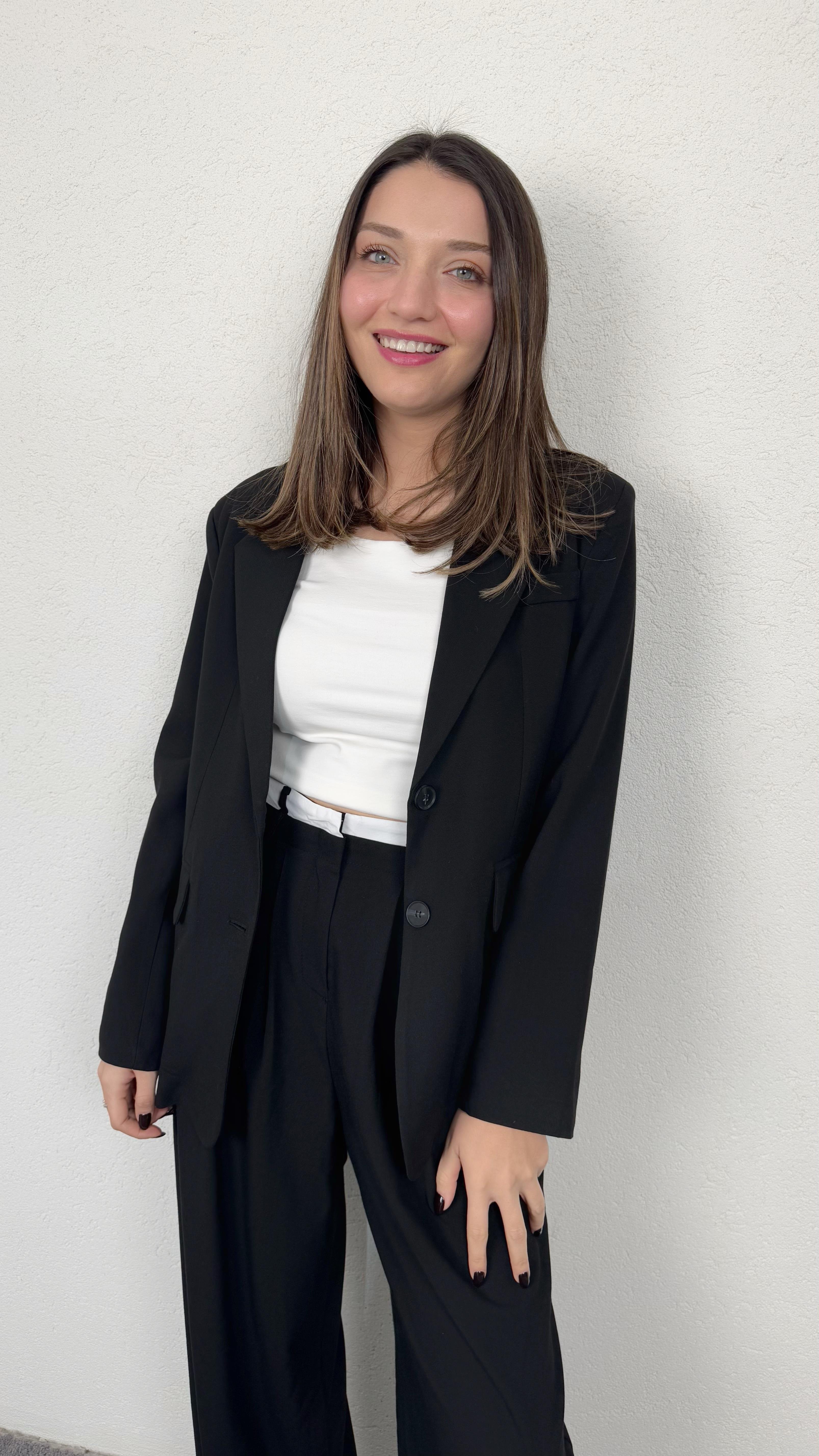 LOVE ME SİYAH BLAZER CEKET