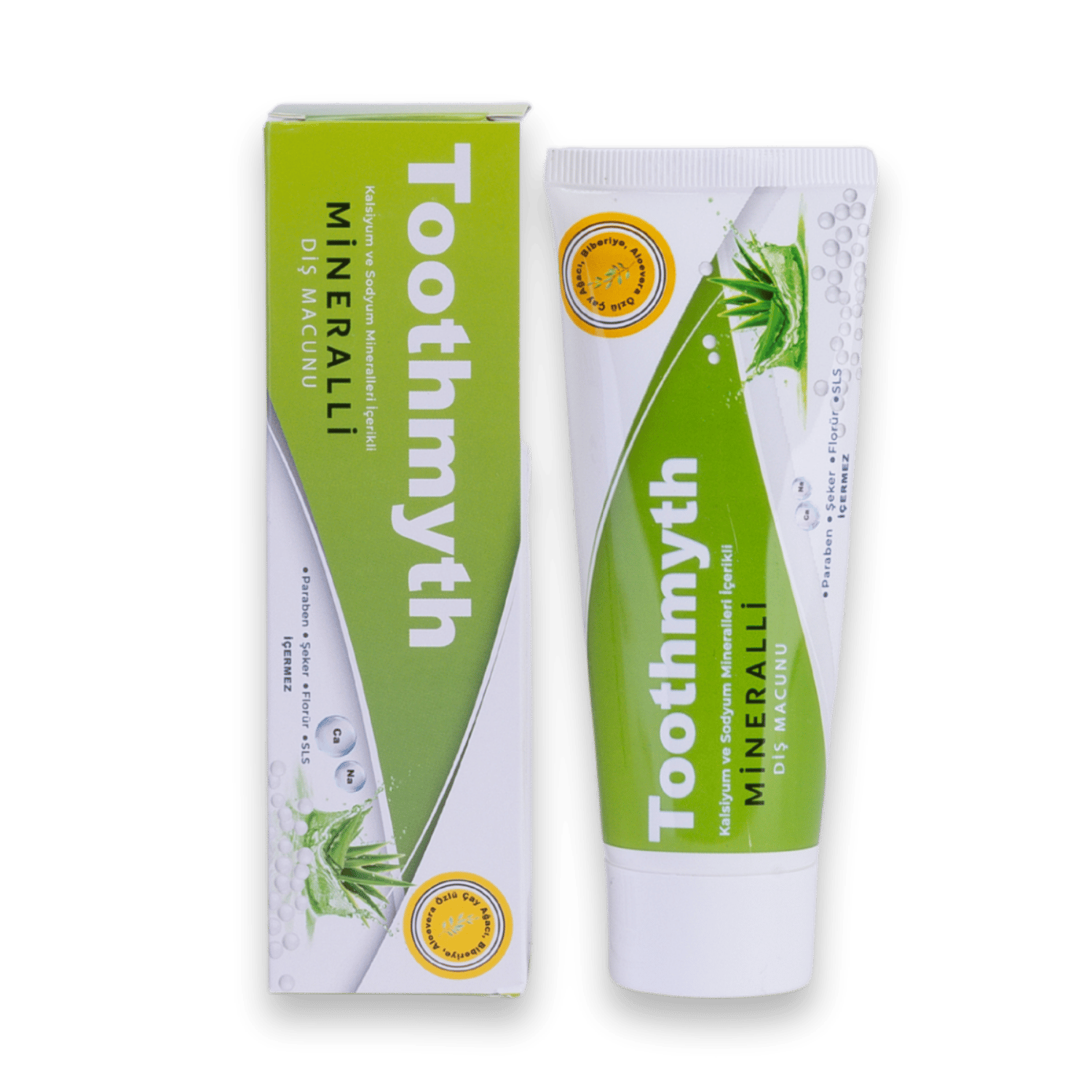 TOOTHMYTH MİNERALLİ DİŞ MACUNU Çay Ağacı, Biberiye, Aloevera özlü 75 ml