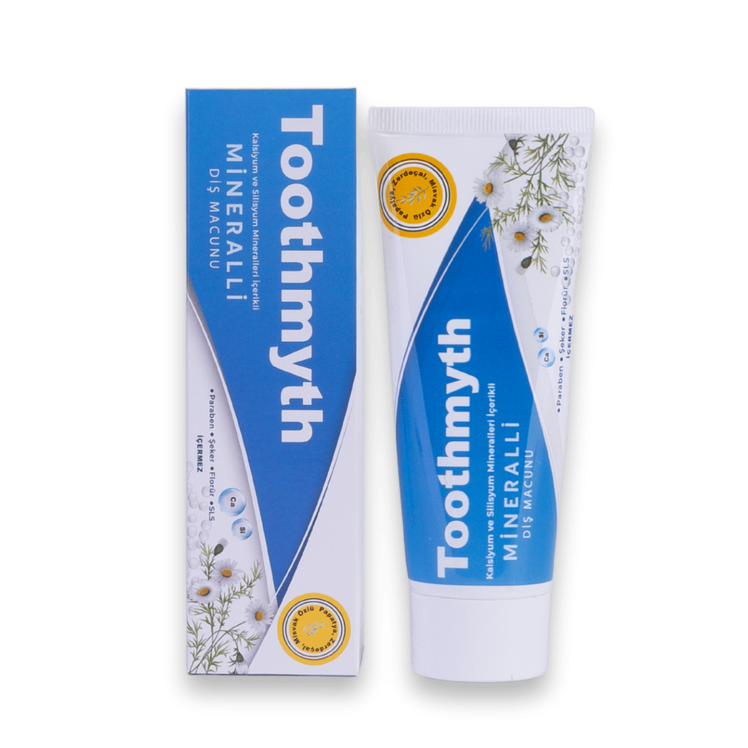 TOOTHMYTH MİNERALLİ DİŞ MACUNU Papatya, Zerdeçal, Misvak özlü 75 ml
