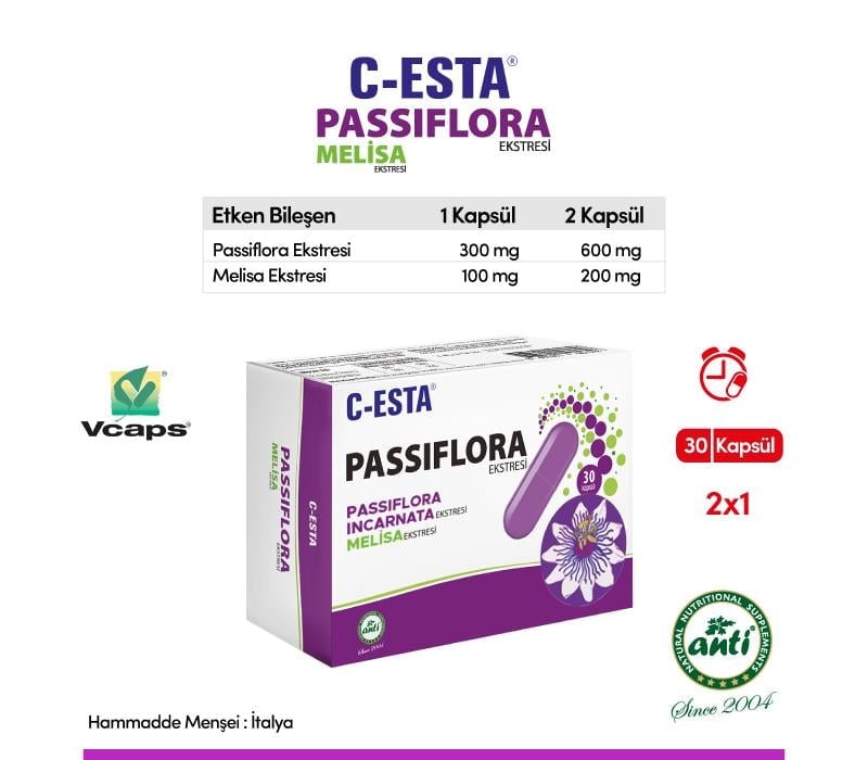 Anti C-Esta Passiflora ve Melisa Ekstresi