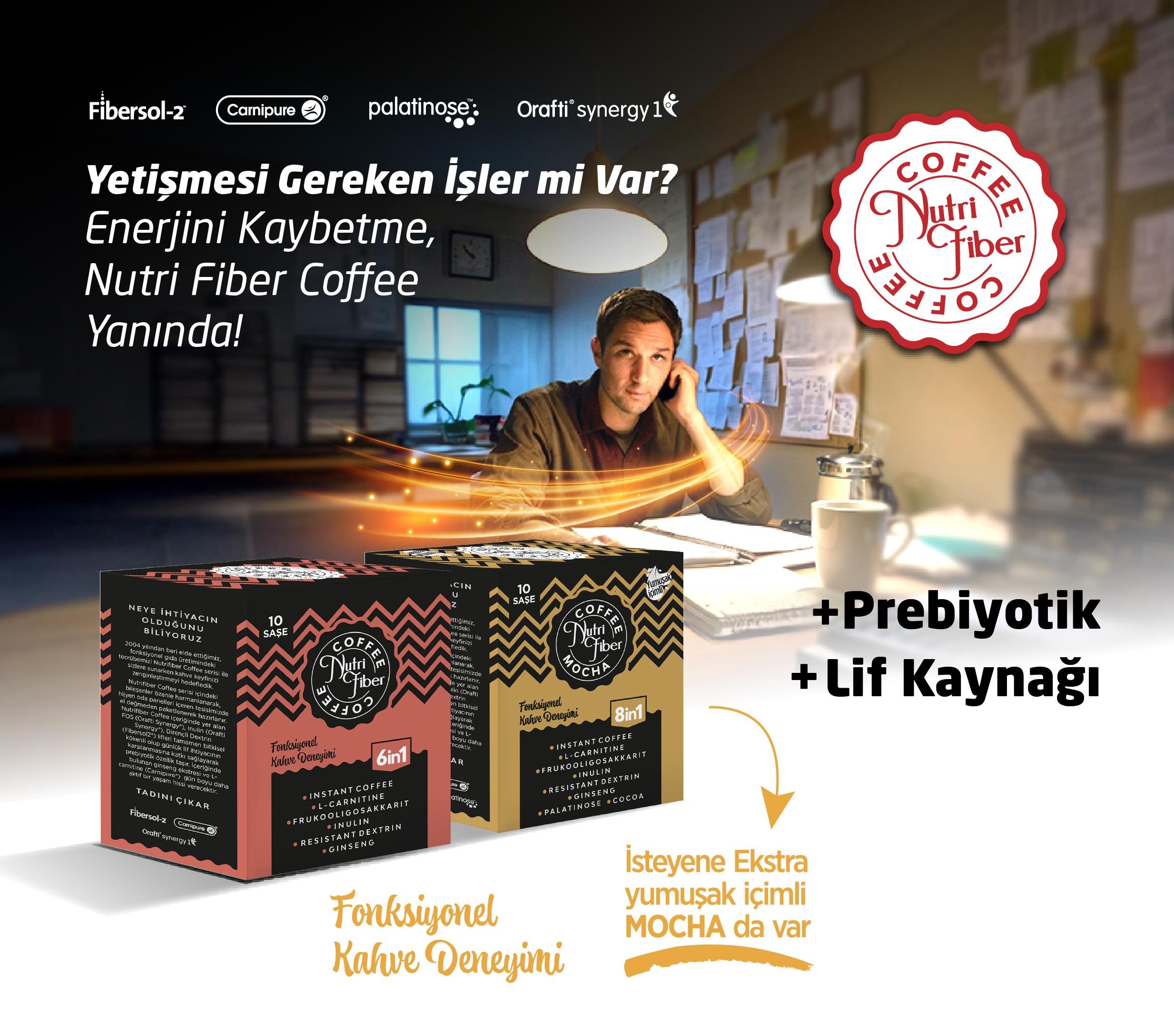 Anti Nutri Fiber Coffee 6in1 Fonksiyonel Kahve 10 Saşe