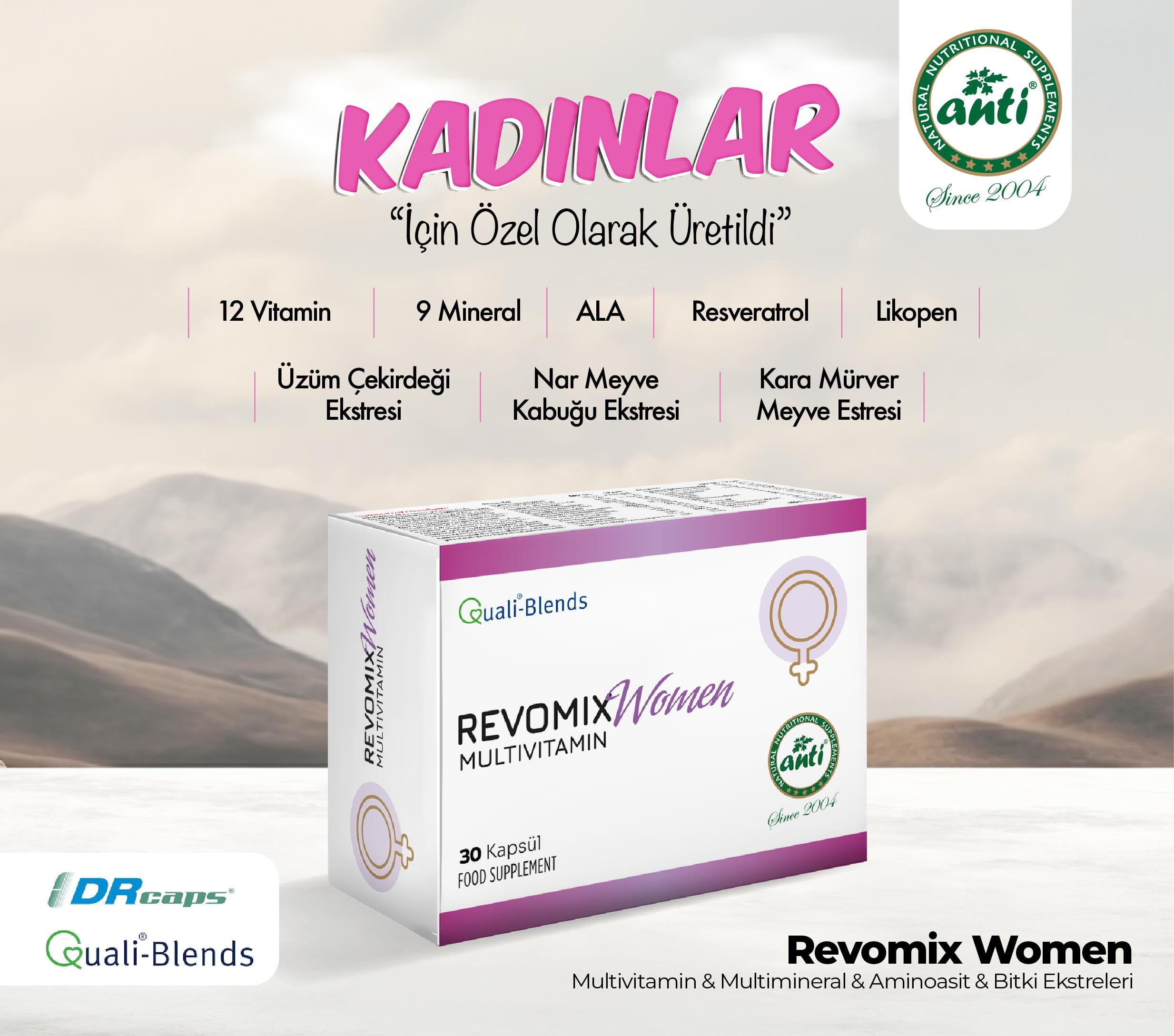 Anti Revomix Women Multivitamin 30 Kapsül