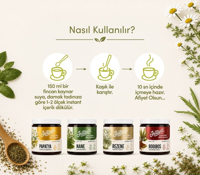Instanti Papatya Çözünebilir Bitki Ekstresi
