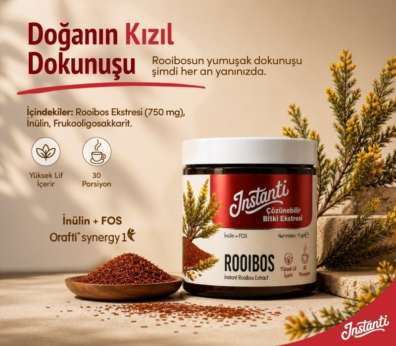 Instanti Rooibos Çözünebilir Bitki Ekstresi 