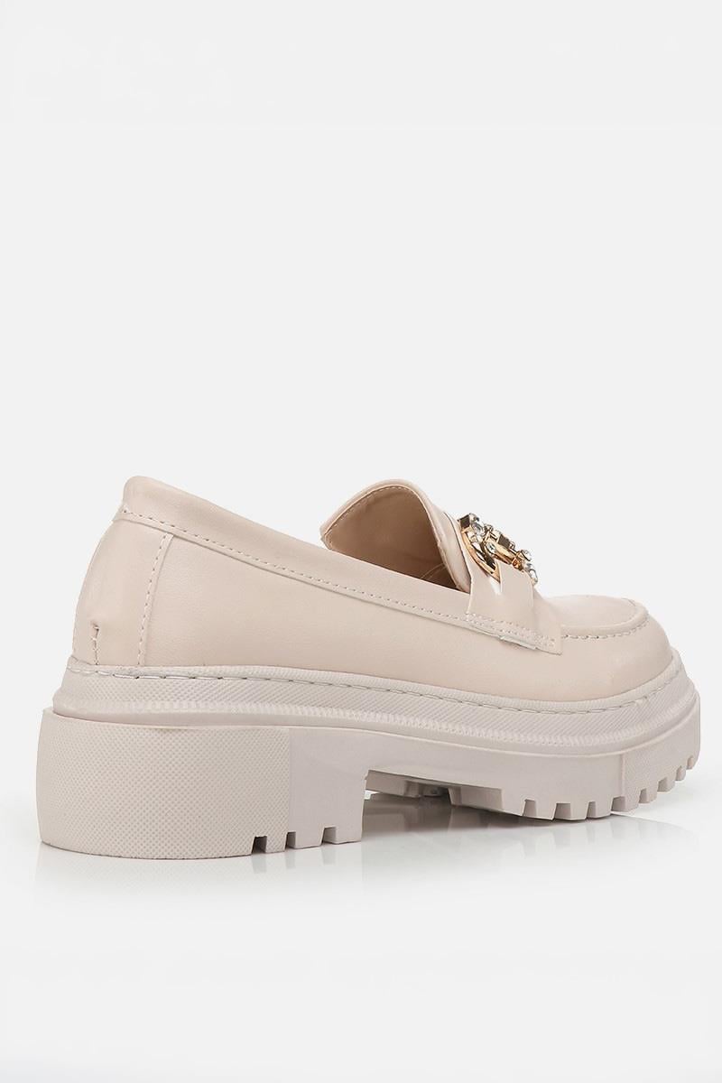 Bej Kadın Loafer  