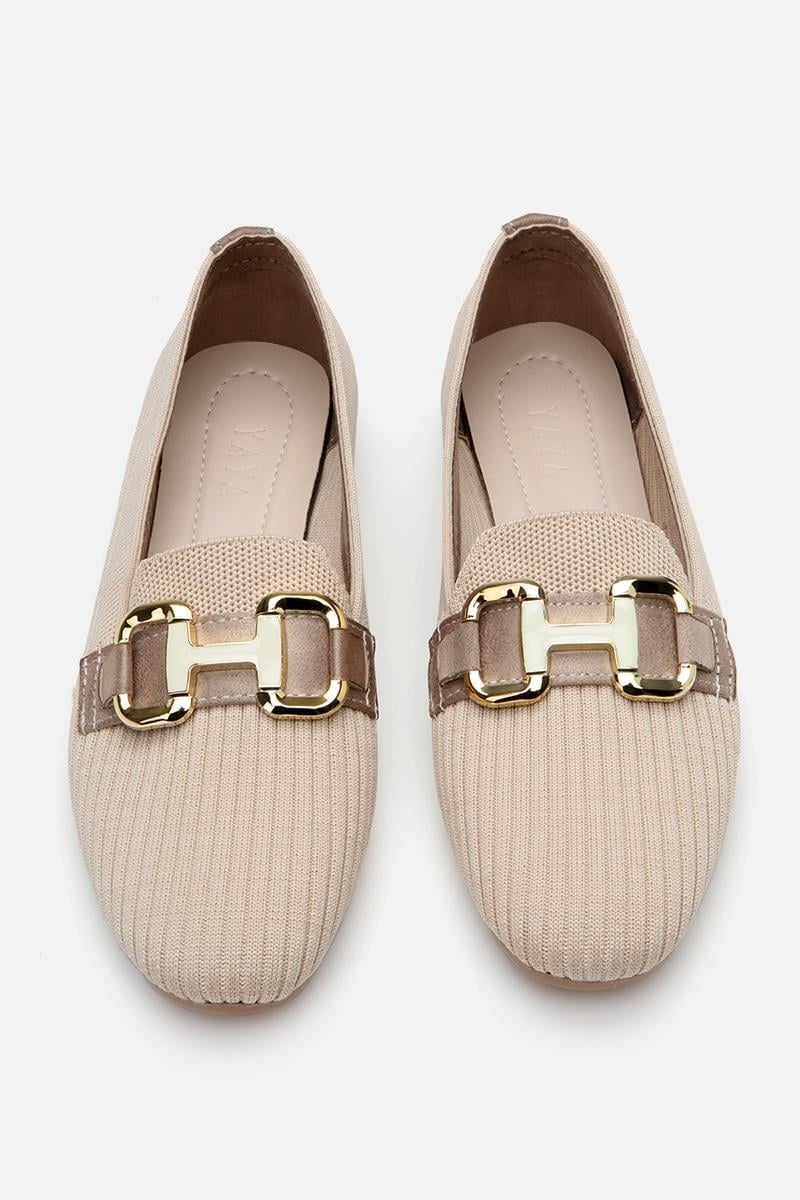 Bej Tokalı Kadın Loafer