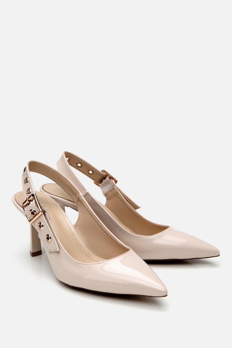 Bej Tokalı Kadın Stiletto