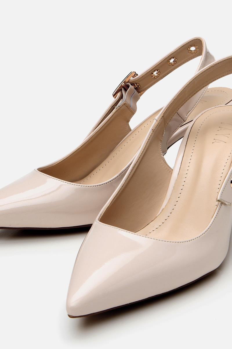 Bej Tokalı Kadın Stiletto