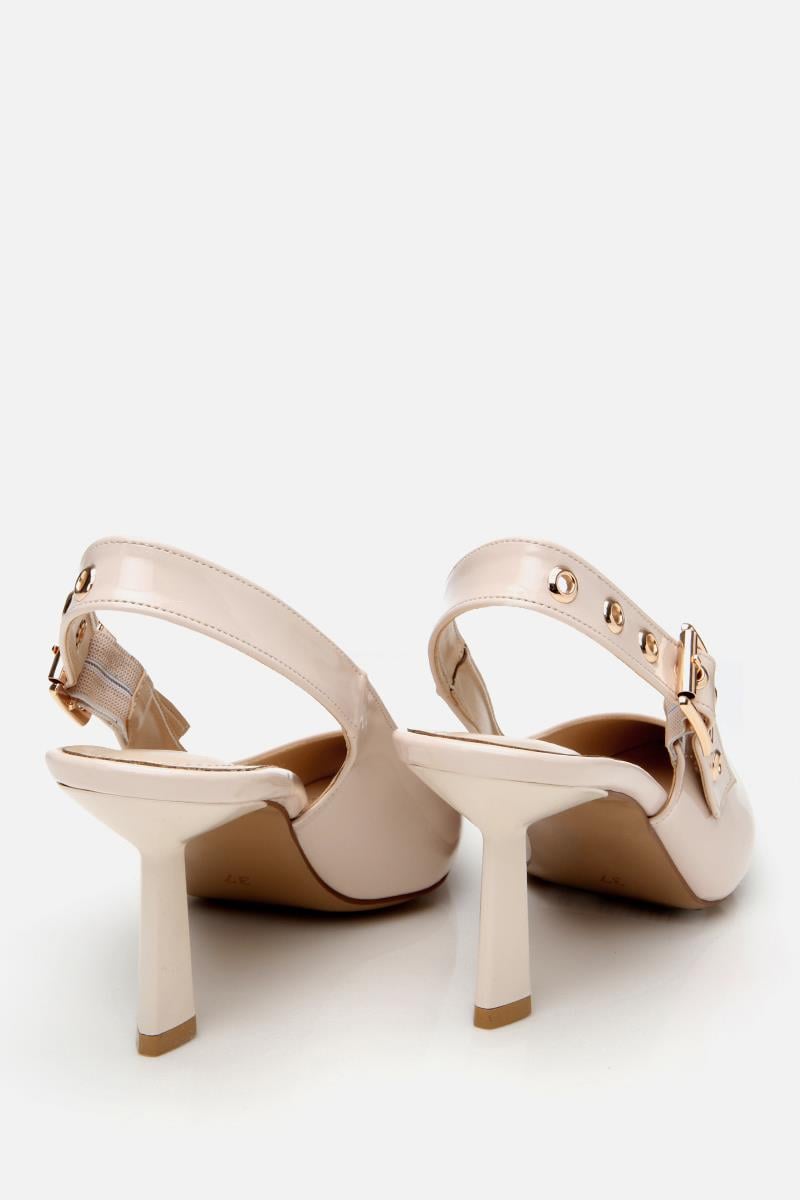 Bej Tokalı Kadın Stiletto