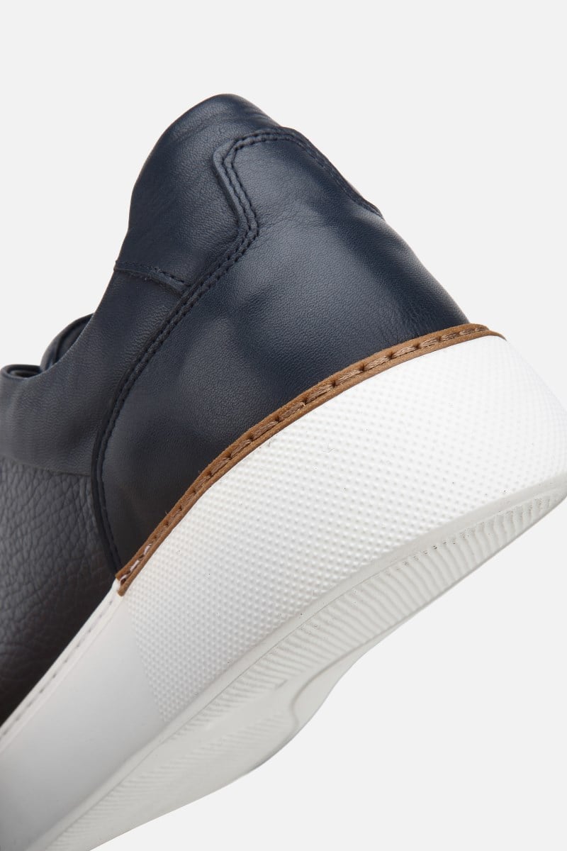 Erkek Lacivert Bağcıklı Kalın Tabanlı Günlük Sneaker