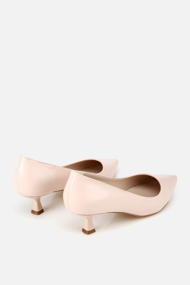 Kadın Bej Kısa Topuklu Stiletto