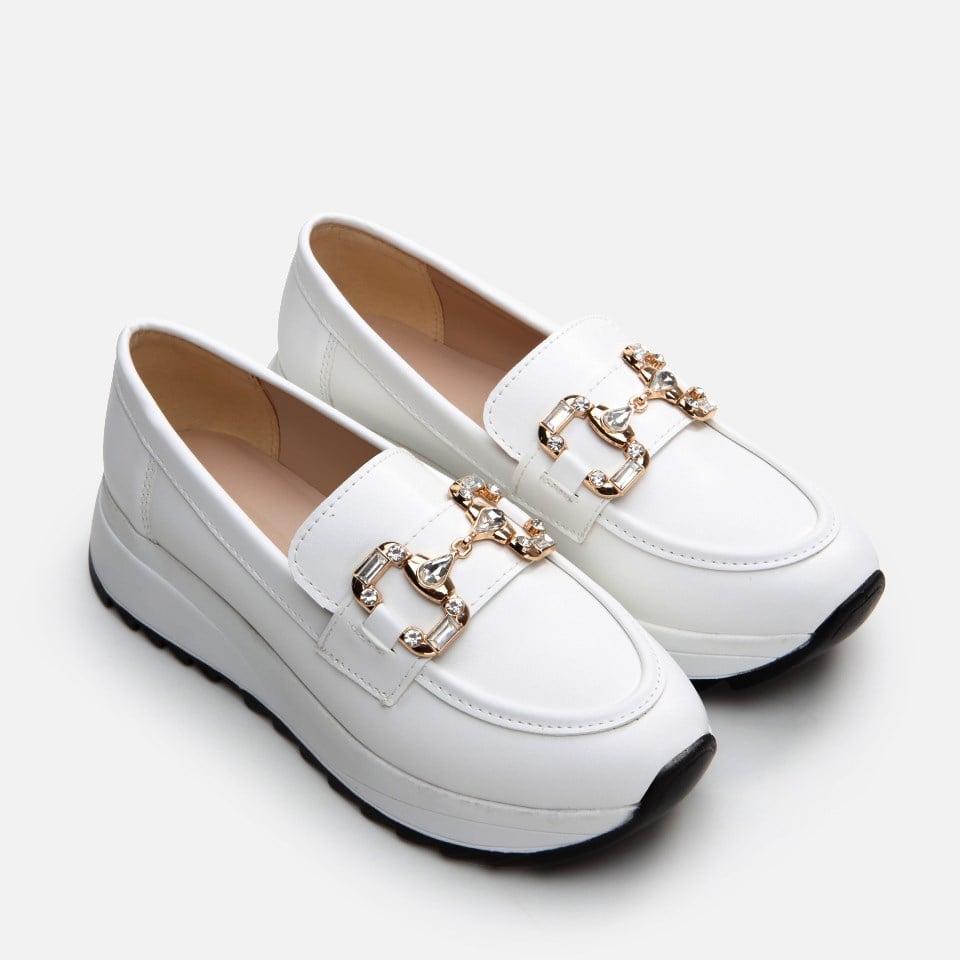 Kadın Beyaz Loafer