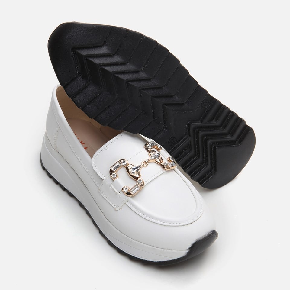 Kadın Beyaz Loafer