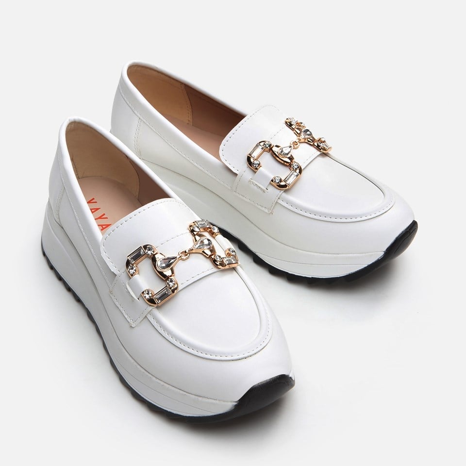Kadın Beyaz Loafer
