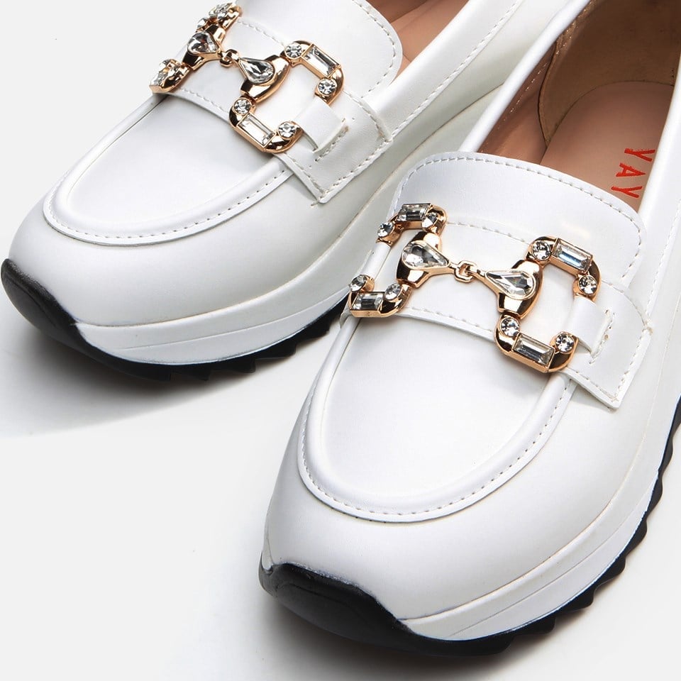 Kadın Beyaz Loafer