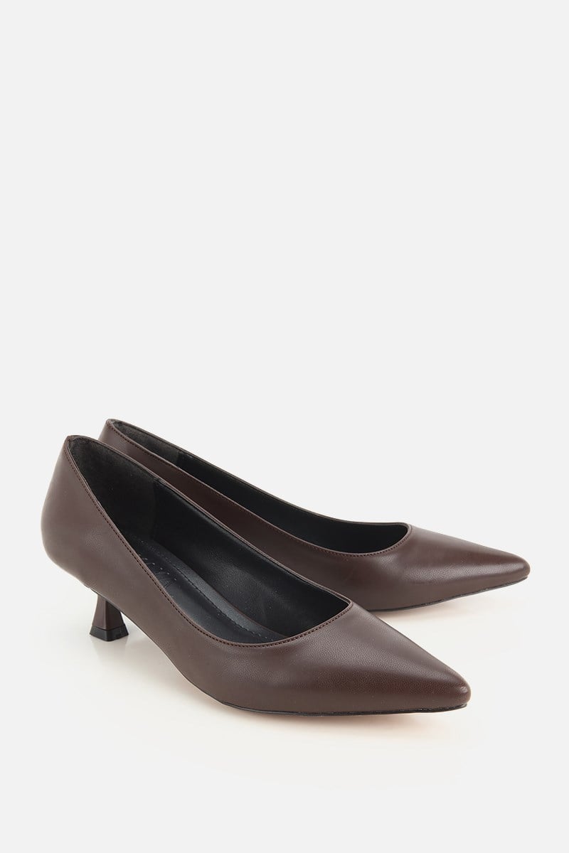 Kadın Kahverengi Rugan İnce Topuklu Stiletto