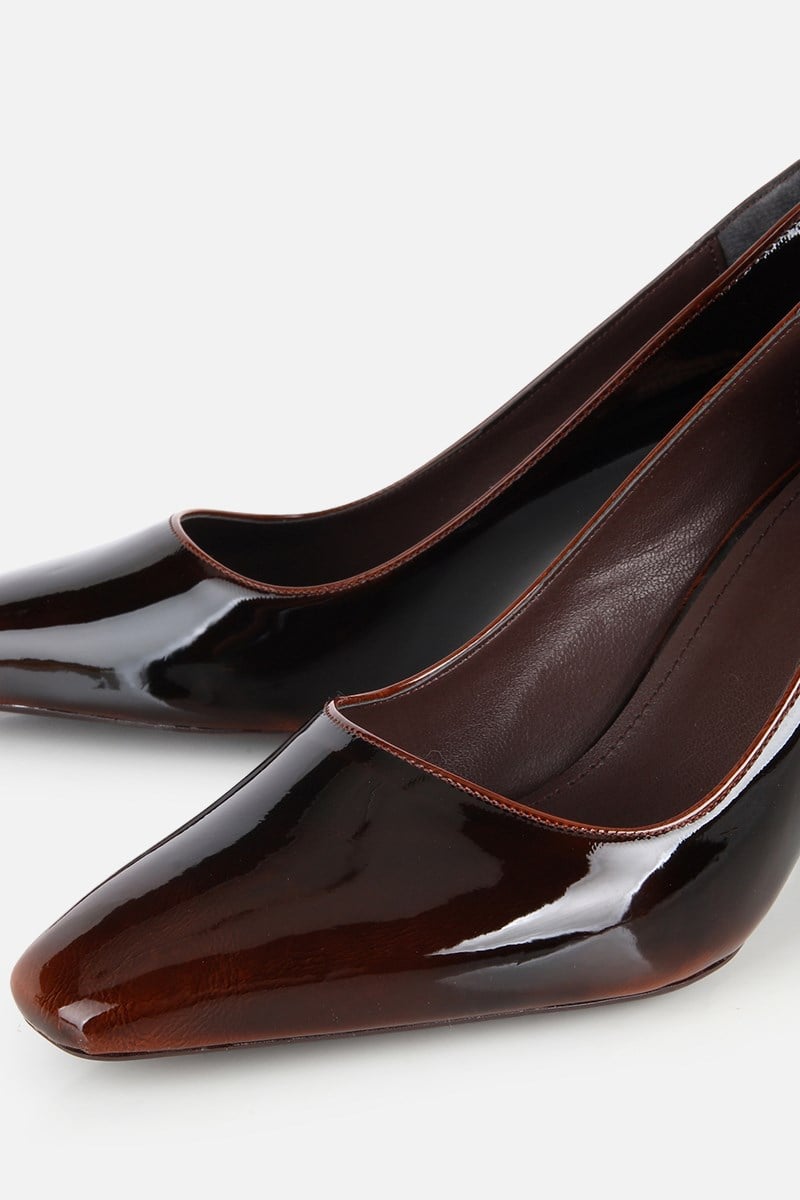 Kadın Kahverengi Rugan İnce Topuklu Stiletto