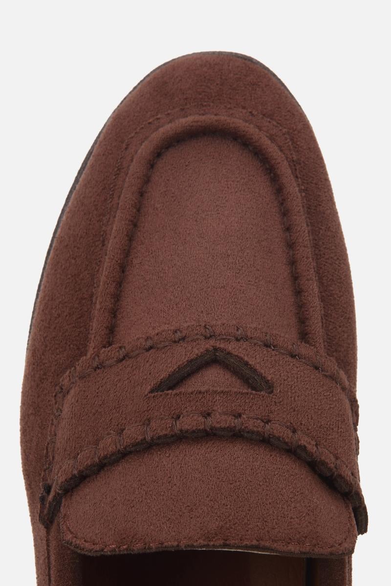 Kadın Kahverengi Süet Dikiş Detaylı Günlük Loafer