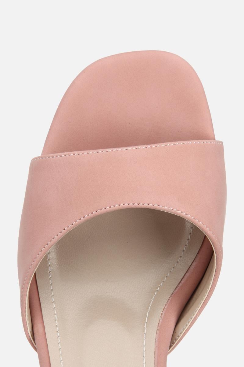 Kadın Pembe Mini Topuklu Terlik