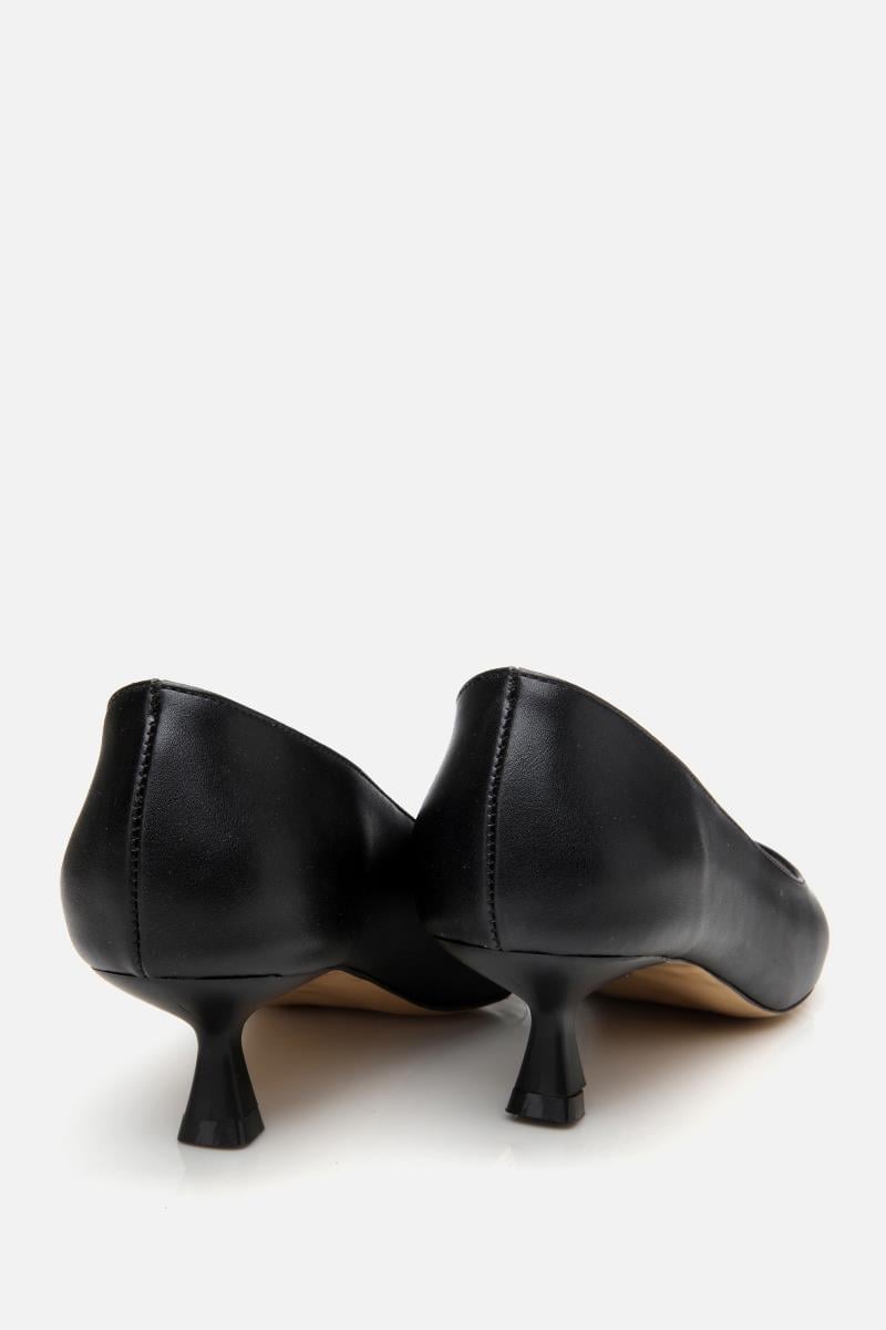 Kadın Siyah Kısa Topuklu Stiletto